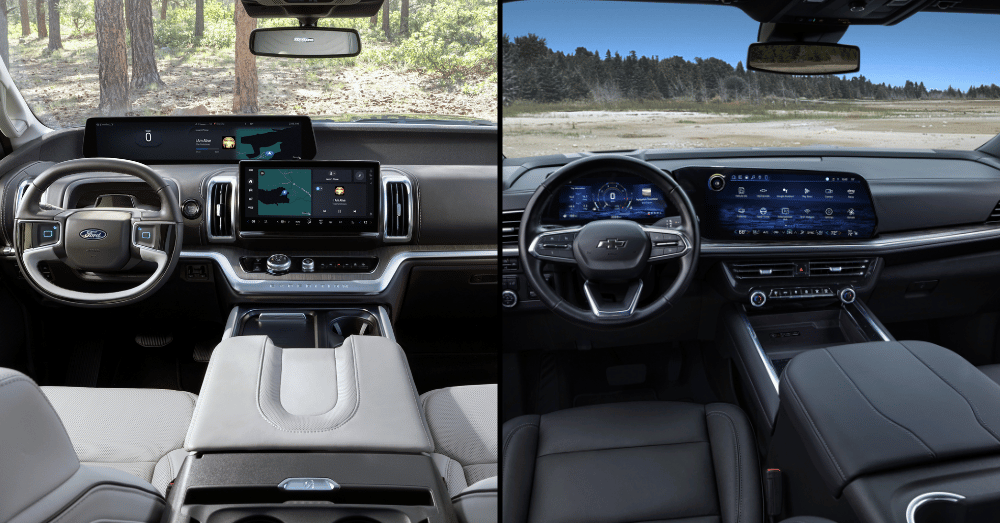Ford Expedition vs. Chevy Tahoe_ Full-Size SUV Showdown for 2025 - interior comparison